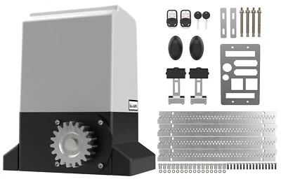 Blütezeit 1800lb 220V Automatic Sliding Gate Opener Rack Driven w/ 2 Remotes Kit - Image 1 of 4
