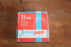 FOMAPAN 21DIN 16mm 30,5m/100ft beidseitig perforiert inverse schwarzweiß FOLIE ABGELAUFEN - Bild 1 von 3