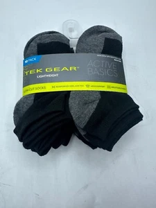 NWT 10 Pack Boys Tek Gear LOW CUT Socks Size 9-11 Shock Absorb Shoe Size 3-10 - Picture 1 of 2