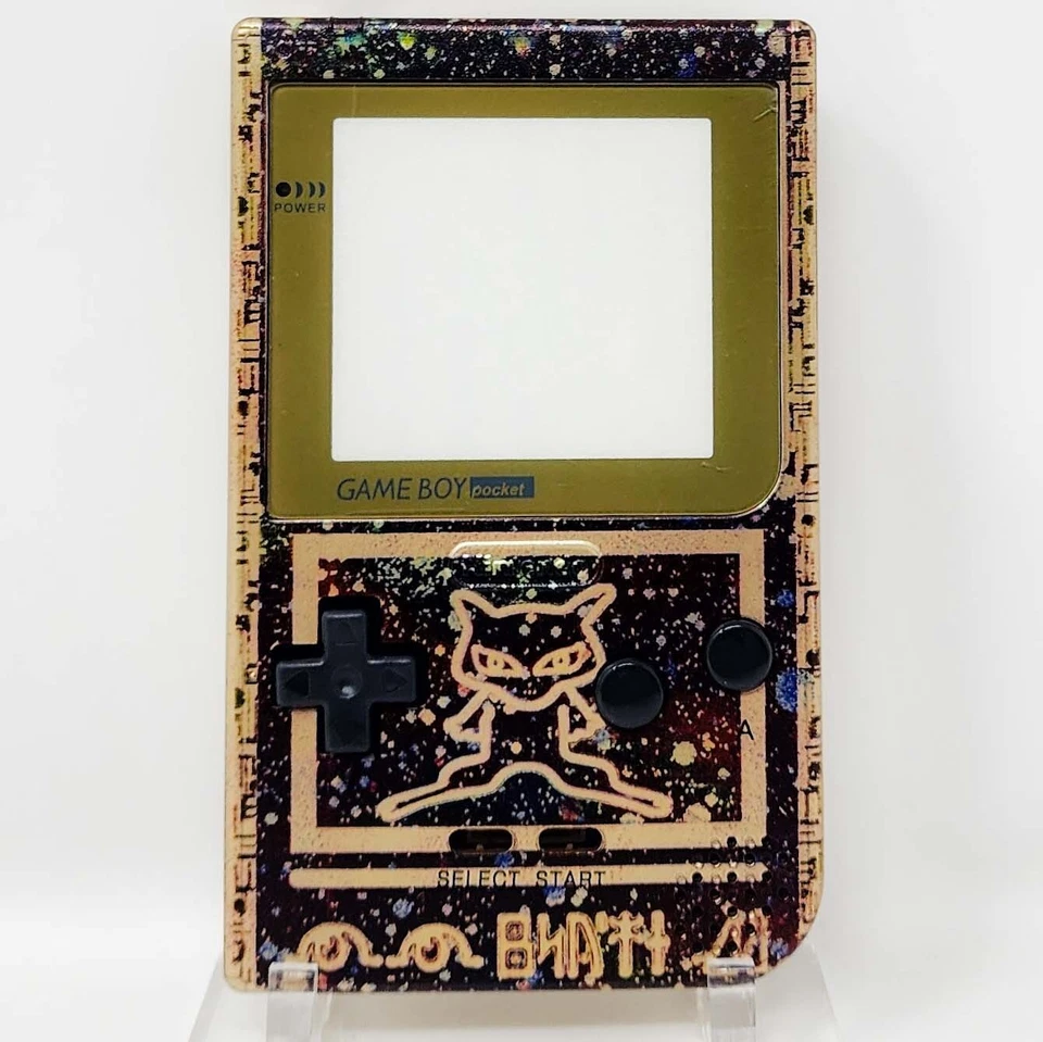 Pokemon Golden Ancient Mew Gameboy Pocket Shell diy handheld housing TCG Promo  - Image 1 of 1