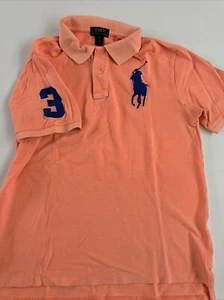 Ralph Lauren Polo Shirt XL Boys X-Large 18-20 Coral Big Pony 3 Golf Casual - Picture 1 of 4
