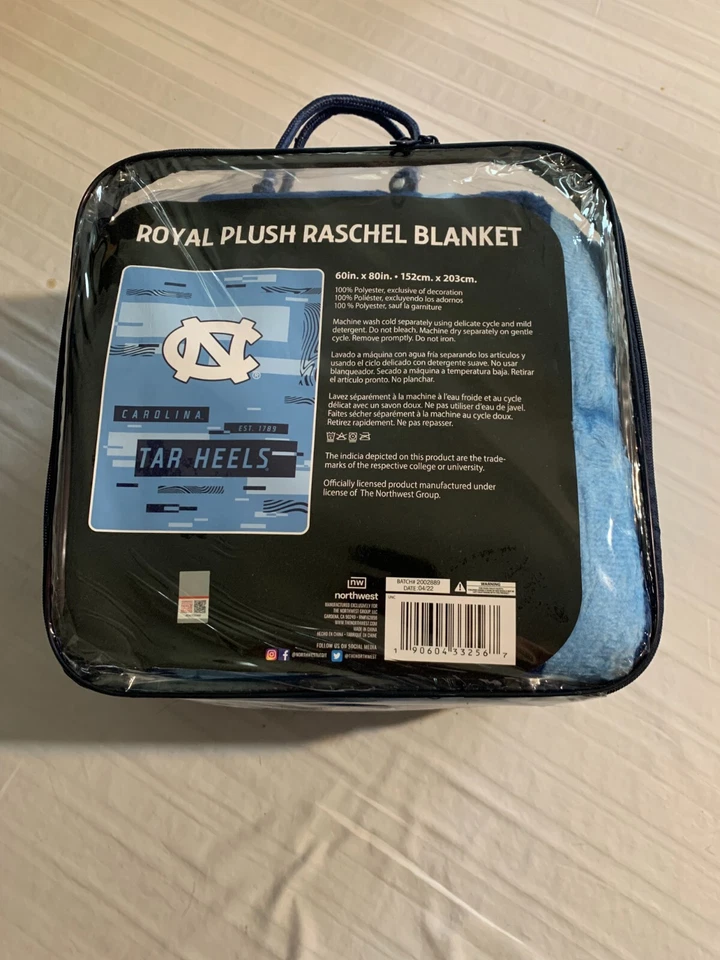 North Carolina Tar Heels NCAA 60 x 80 manta de felpa Northwest Company Foto 1 de 1