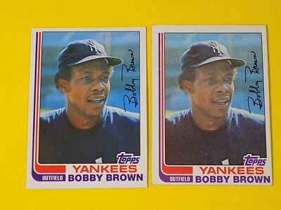 (2) 1982 Topps #791 Bobby Brown Baseball Cards New York Yankees - Image 1 of 2