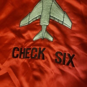 Vietnam War Silk Style Jacket 36th TFS Tactical Fighter Squadron Check Six - Picture 1 of 6