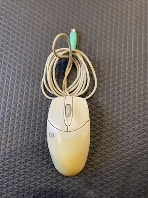 HP PS/2 Mouse 2-Button Scroll Wheel Serial Plug Logitech M-S48a Untested - Image 1 of 3