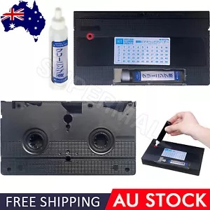 Video Head Cleaner Tape Cassette Wet System for VCR VHS Player OZ - Picture 1 of 8