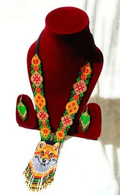 Collar Hecho a Mano Semilla Cuentas Boho Estilo Americano Nativo Cuentas Multi Hilo Foto 1 de 4