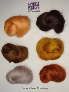 Wool crafts Needle  wet/felting 30g 6 x pack (Merino/Lincoln) Corriedale wool  - Picture 1 of 4