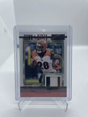 2020 Panini Playbook Down and Dirty Relics Joe Mixon #DD-JM 3 Color Patch /25 - Image 1 of 2