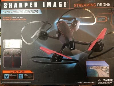 Sharper Image Video Streaming Drone 2.4GHz Transmitter Auto Pilot Live Stream - Image 1 of 4