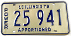 Illinois 1979 Truck Apportioned Vintage License Plate Garage Man Cave Collector