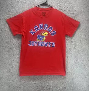 Kansas University Jayhawks Red Graphic T Shirt Blue 84 Size Medium H5 - Picture 1 of 6