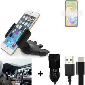 Pour Samsung Galaxy A04s support slot CD + CHARGEUR titulaire Autoradio Smartpho - Photo 1/6