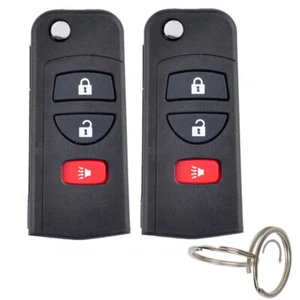 2PCS for Nissan Frontier Titan Fliping Fold Remote Key Shell 02-2020 KBRASTU15 - Picture 1 of 9