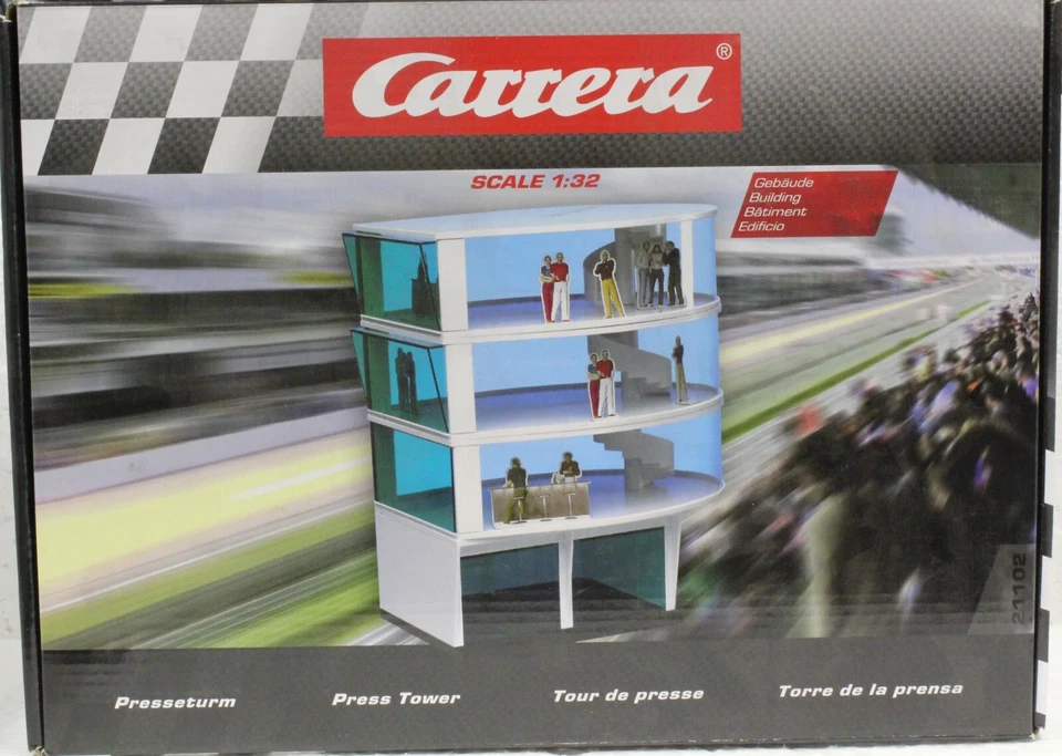 Carrera 21102 3 Story Press Tower w/ Garage 1/24 & 1/32 Slot Car Accessory - Image 1 of 1