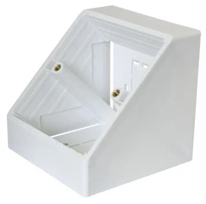 CLEVER LITTLE BOX - Conec2 1-Gang Angled Surface Mount Bench Pattress Box White - Picture 1 of 3