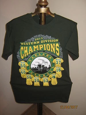Oakland Athletics Youth T-Shirt Size SMALL 2013 Western Division CHAMPIONS - Image 1 of 3