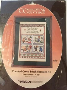 Paragon Cross Stitch Embroidery Sampler Kit Four Seasons Country Collection (a6) - Picture 1 of 4