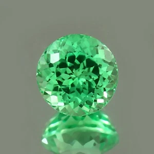 Piedra preciosa suelta de zafiro verde de Ceilán natural impecable de 9,35 quilates corte redondo 11,50 mm - Imagen 1 de 4
