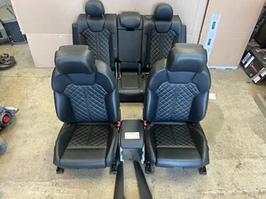 2018 AUDI SQ5 Q5 80A OEM DIAMOND STITCH BLACK LEATHER FRONT REAR SEATS 24k 18-23 - Picture 1 of 17