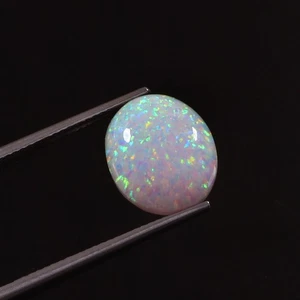 Opale Australienne Fiery Multicolore Ovale Solide Lâche Pierre Précieuse - Picture 1 of 5