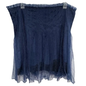 Minifalda Grunge Años 90 Rodarte X Target Tul Encaje 16 Azul Plisado Oscuro Romántico - Imagen 1 de 7