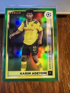 Karim Adeyemi 2022 Topps Merlin UEFA Club Competitions Green Refractor #32 /99 - Picture 1 of 7