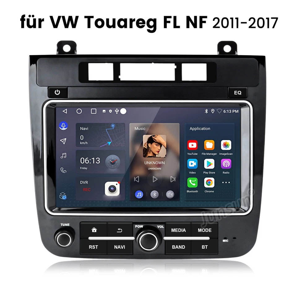 Android 14 Autoradio GPS NAVI Carplay SWC BT Für VW Touareg FL NF 2011-2017 64GB - Bild 1 von 4