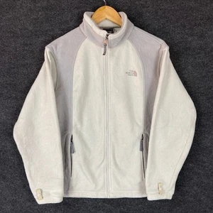 The North Face Girls Fleece Jacket Size XL White Long Sleeve Full Zip Winter - Picture 1 of 24