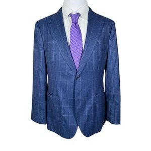 $400 Banana Republic Perfect Italian Flannel 120s Suit Jacket 42R Surgeon Cuffs - Picture 1 of 19