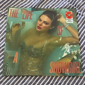 Taylor Swift - THE LIFE OF A SHOWGIRL ORANGE GLITTER VINYL LP New Sealed In Hand - Picture 1 of 2