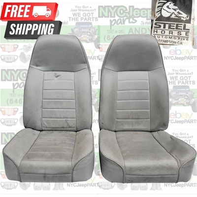 Asientos delanteros con canastilla trasera alta Steel Horse Jeep Wrangler 76-95 CJ YJ no reclinables Foto 1 de 4