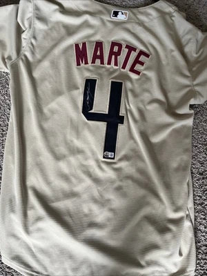 Ketel Marte Autographed Diamond Backs Jersey Beckett Certified - Image 1 of 3