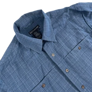 5.11 Tactical Shirt Mens M Blue Plaid Short Sleeve Concealed Pockets - Picture 1 of 11