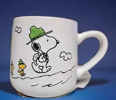 Peanuts Snoopy & Woodstock Beagle Scout Parade ~20 oz Ceramic Mug - Image 1 of 4