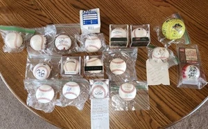 Signed Cleveland Indians Baseball Autographed Lot Akron Ohio State Feller Alomar - Picture 1 of 12