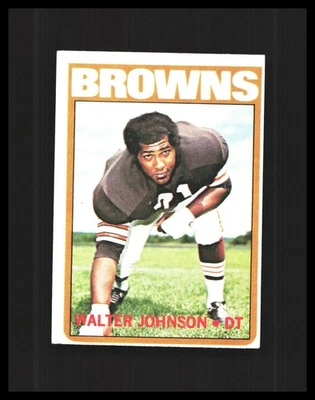 1972 Walter Johnson Topps High Number #292 Cleveland Browns VG - Image 1 of 3