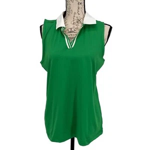 Tommy Bahama Golf NWT Kelly Green Sleeveless Polo Top Size L - Picture 1 of 6