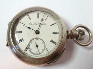 RELOJ BOLSILLO ANTIGUO 1890 PARA HOMBRE ELGIN ILL. JUEGO DE PALANCA AÑOS 18 - Imagen 1 de 9