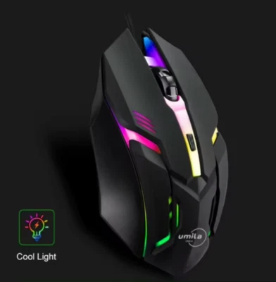 X1 High Quality Ergonomic Design Gaming Mouse Desktop Computer USB 1600DPI - Image 1 of 4