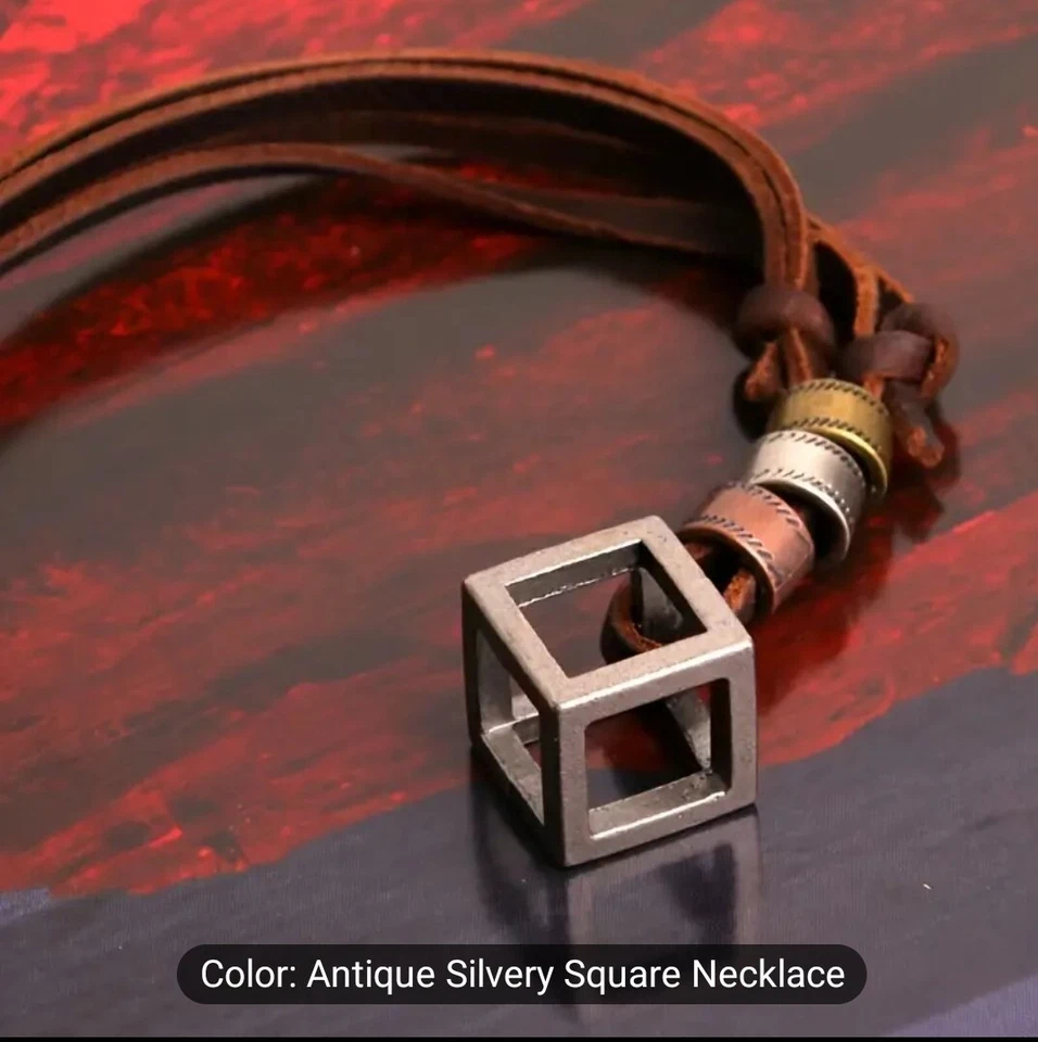 Collar colgante cubo 4d Foto 1 de 4