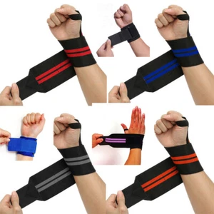 Wrist Thumb Brace Strap Power Weight Lifting Hand Wrap Support Gym Training Bar - Picture 1 of 9