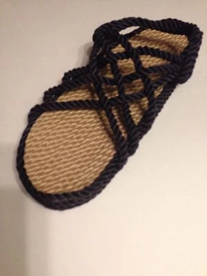 Sandalias de cuerda para hombre talla 10 azul marino. Vegano. Ancho medio Foto 1 de 2