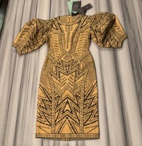 Abito Herve Leger manica puff, S, Nuovo con etichette - Foto 1 di 9