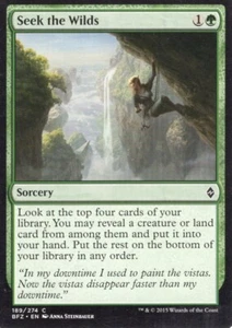 4X SEEK THE WILDS 189/274 BATTLE FOR ZENDIKAR MTG MAGIC LP X4 - Imagen 1 de 1