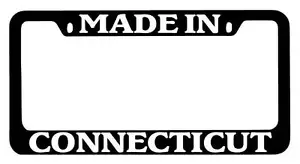 Black METAL License Plate Frame made In Connecticut Auto Accessory - Foto 1 di 1