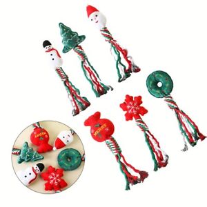 Christmas Dog Rope Toy Interactive Sound Design Durable and Safe Comfortable