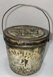 Antique Axle Grease Bucket Empire. Co Can Tin Pail - Picture 1 of 5