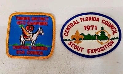 Lot Of 2 Vintage 1971 1973 Florida BSA Patch - Image 1 of 4