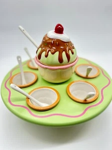 2005 Boston Warehouse 15 Piece Rare hard to find Ice Cream Carousel Set. - Picture 1 of 10
